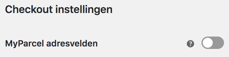 WooCommerce MyParcel adresvelden